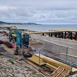 Coastal sea defence works east of Colwyn Bay