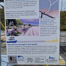 Rhôs on sea coastal defence information board