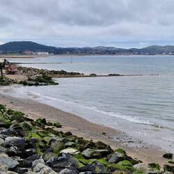 Coastal sea defence works east of Colwyn Bay