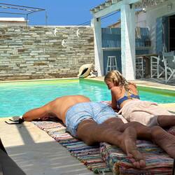 Pool time and sunkissed hair