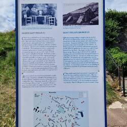 St.Trillo Church, Rhôs-on-Sea information board