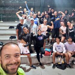 Frisbee with team Macondo and coach Juan