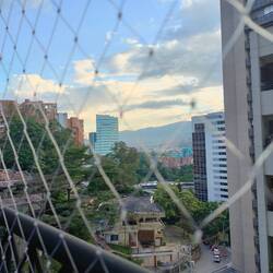 View from our Airbnb