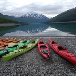 Eklutna Lake, northeast of Anchorage