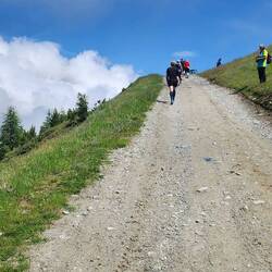 Start of the grueling climb