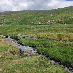Water routing walls for stream from Dulyn reservoir