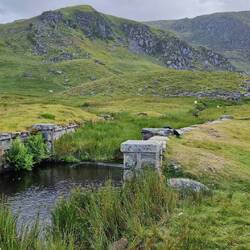 Water routing walls for stream from Dulyn reservoir