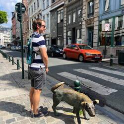 The peeing dog statue called the Het Zinneke