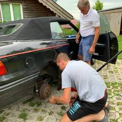 Räder runter, putzen und wieder drauf