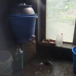 Badezimmer und Abwaschstation