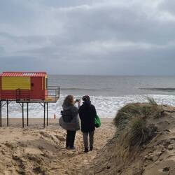 Mit Thea am Strand in Brittas Bay