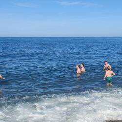 ... und im 13°C kalten Wasser.