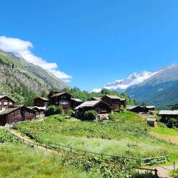 Village of Zum See with Zermatt behind