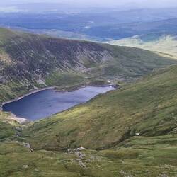 Ffynnon Llugwr reservoir from Carnedd Llewelyn