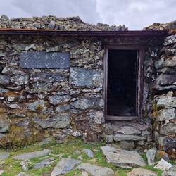 Foel Grach shelter facade
