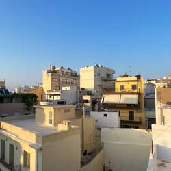 Vue du rooftop de l'auberge