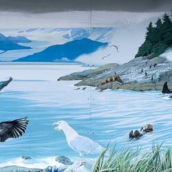 Mural art abounds around town — Seward, Alaska.