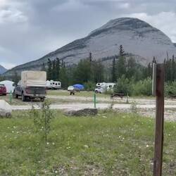 This full grown grizzly walked right through the Campground- rangers had warned us beforehand