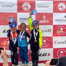 The podium of yhe 5-7 year olds