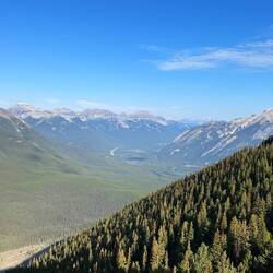 View from the top of Sulphur Mountain