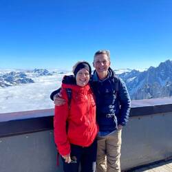 Above the clouds ontop Aiguille du Midi