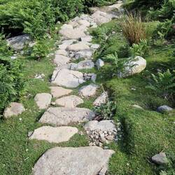 Stones well laid by National Trust / National Park on path alongside Afon Lloer