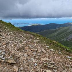 View illustrating surface. Anglesey/Ynos Môn in the background