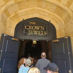 Entering in to see the Crown Jewels. No photos were allowed inside