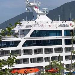 Our ship flying the Canadian flag 🇨🇦❤️