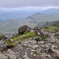 Yr Arran from Snowdon South route on Allt Maenderyn ridge