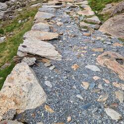 I found myself walking on the large edging rocks on this path. It seemed easier/quicker