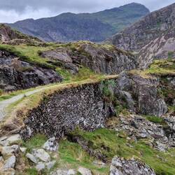 Tramway on South route just above where it re-joins the Watkin path