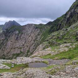 Cliff face above Glaslyn