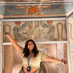 One happy Riley in her element of history