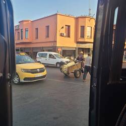 Not unusual to see a donkey & cart in midst of traffic.