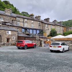 Grapes Hotel Maentwrog car park and rear entrance