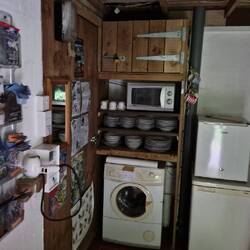 Particularly good facilities in washing up area at Llechrwd Riverside campsite