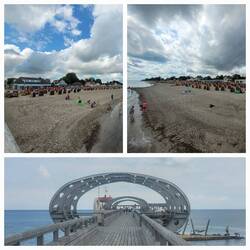 Seebrücke, Blick rechts und links zur Promenade