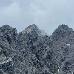 Rückblick auf Breithorn, Mittelhorn und Äulhorn vom Achselhorn