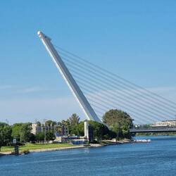Puente del Alamillo Schrägseilbrücke in Sevilla