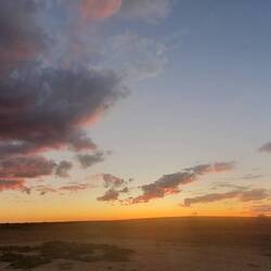 Sunset from behind our campsite on the Cooper Creek