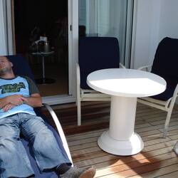 Erschöpft von der Anreise