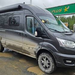 Nach einem Tag auf dem Alaska Highway...