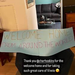 Charlie had this sign waiting for us❤️