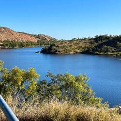 Lake Moondarra just outboc town. Refreshing change from the town mining activities