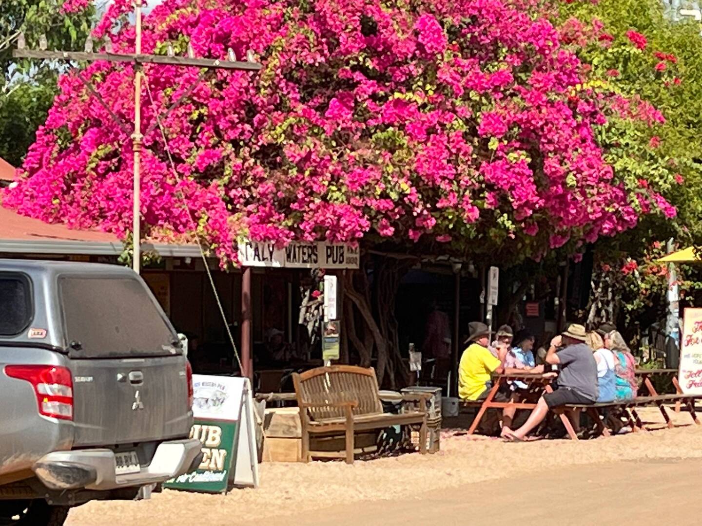 Daly Waters pub. Higly popular pub in the middle of nowhere. The pub is the town.
