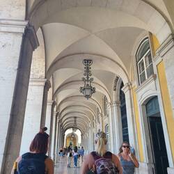 We were unable to walk across the Praca do Comercia, so we're adjacent to