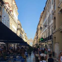 Looking down to the sea.