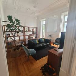 New Airbnb & in an old bldg & it's very cool.