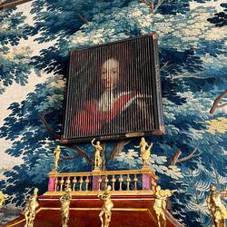 Double sided portrait- on one side the king